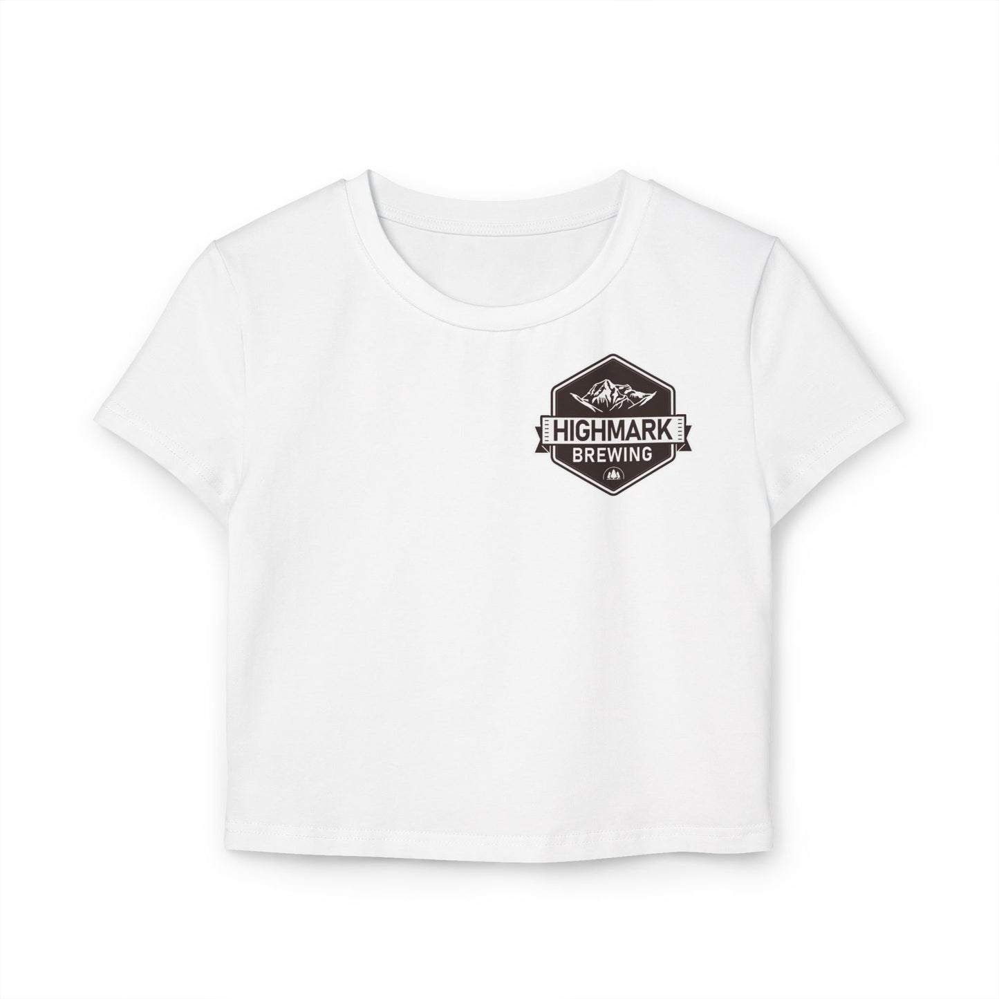 Adventure-Themed Women's Baby Tee - Highmark Brewing Graphic